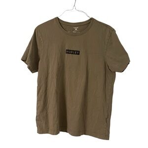 Hurley Men’s Olive Green Short Sleeve Crewneck T-Shirt Size Large